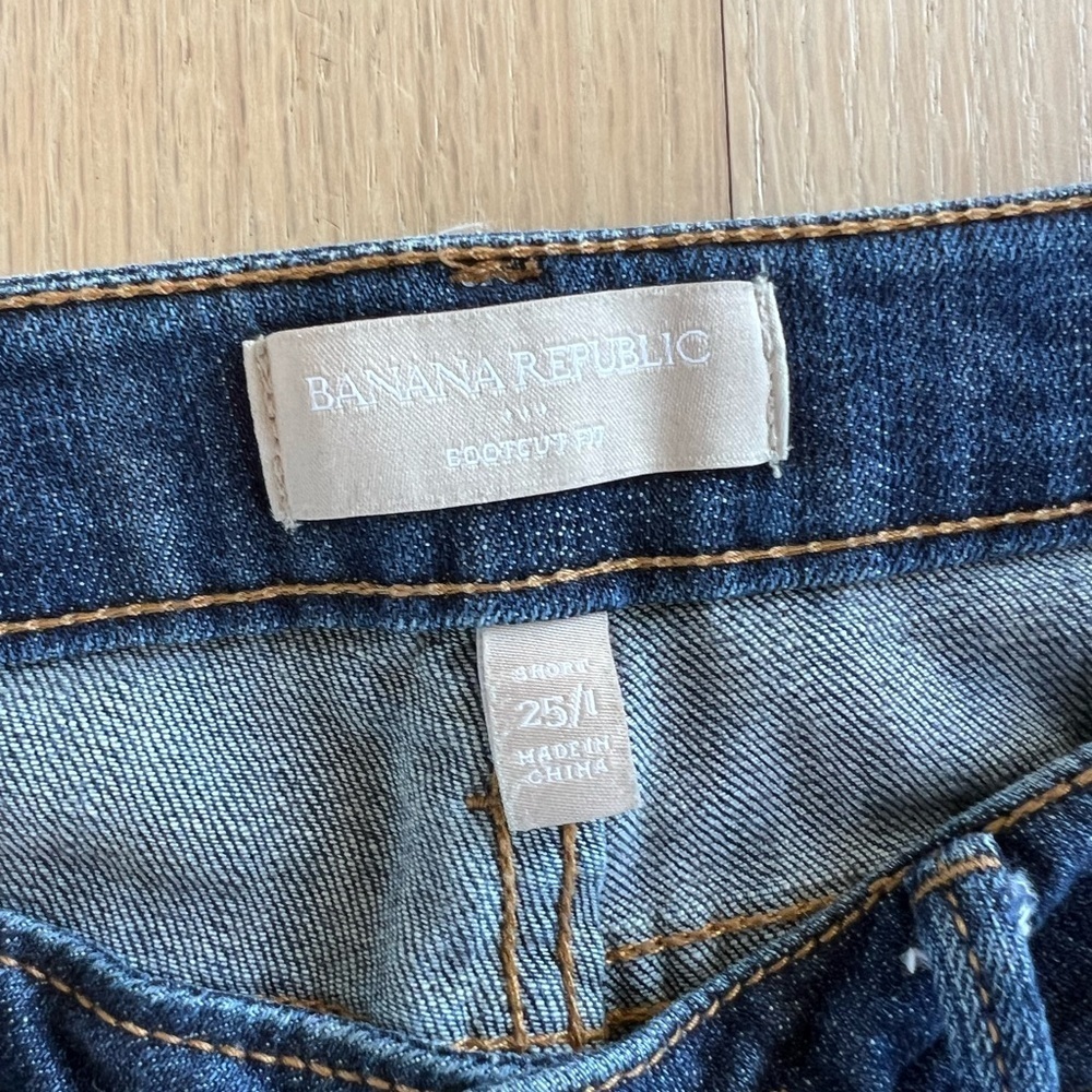 Banana Republic Bootcut Fit Jeans Size 25/1 Short Medium Wash - Picture 2 of 4